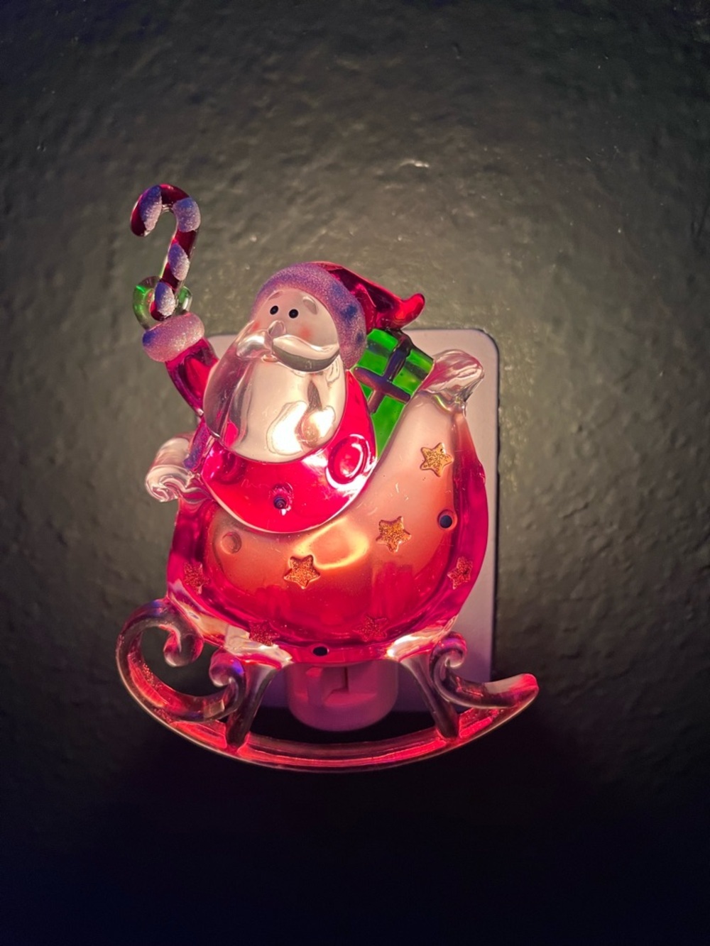 Holiday Santa Night Light - Red Santa Plug-In Decoration